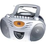 Portable AM/FM/CD Boombox with Cassette Player/Recorder