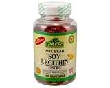 Alfa Vitamins Soy Lecithin 1200 mg 100 softgels Antioxidant Heart Health