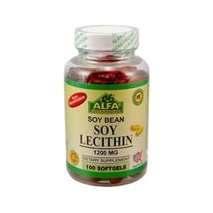 Alfa Vitamins Soy Lecithin 1200 mg 100 softgels Antioxidant Heart Health by Alfa Vitamins