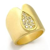 14K Gold Plated Over Silver Pave CZ Band