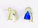  : 14K DIAMOND BLACK OPAL INLAY EARRINGS