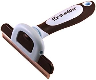 Furshedder Deshedding Tool & Pet Grooming Tool for Dogs and Cats - Small, Medium & Large Dogs & Cats - For Long and Short Hair - Including a 4 Inch Stainless Comb - Makes Grooming Easy- Impressively Reduces Fur Shedding in Minutes - Brings Your Pet's Natural Shiny Topcoat GUARANTEED! (BLUE)