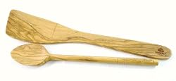 Berard Olive Wood Duo, Spatula and Stew Spoon