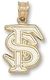 Florida State Seminoles Interlocked FS 1/2 Pendant - 14KT Gold Jewelry