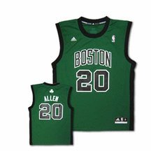 Boston Celtics Ray Allen Men's Green NBA Replica Jersey, Xx-Large