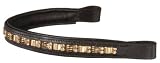 Browband w/Gold Bars and Clear Jewel Accents