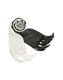 Basile Two-tone Silk and Cashmere Fringed Stole black-white
