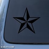 NAUTICAL STAR - Car, Truck, Notebook, Vinyl Decal Sticker #1112 | Vinyl Color: Black