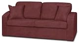 Fairview Merlot faux suede Bay Sofa