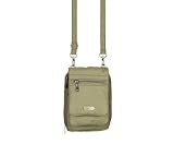 baggallini Bon Voyage Shoulder Bagg Day Travel Bags, Khaki/Caspian Blue