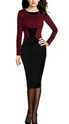 Round Neck Long Sleeves Cocktail Bodycon Dress/Party Dress 