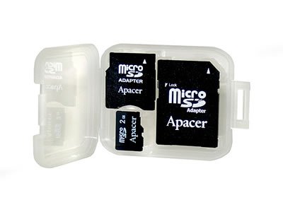 Cover image : Apacerアペイサー Standard Speed microSD CARD (2GB 2アダプター搭載)