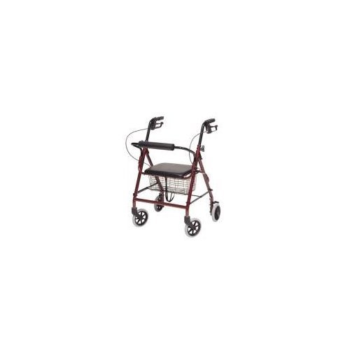 Graham Field Walkabout Four-Wheel Hemi Rollator Burgundy