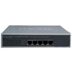 Asante FriendlyNet 5-Port 10/100/1000 Mbps Gigabit Hassle-Free Ethernet Switch (Beige)