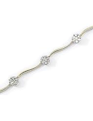 14kt Yellow Gold Lazy "S" Diamond Bracelet 1.00ct TW