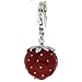Sterling Silver Strawberry Charm for Bracelet