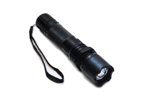 StunTec SGE Tactical Flashlight Stun Gun - Aircraft Aluminum Black