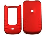 Rubberized Plastic Phone Cover Case Red For Motorola Brute i680