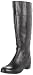 Bandolino Women’s Crittle Riding Boot,Black Leather,5 M US