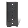 Prepac Sonoma Black 6-Drawer Lingerie Chest