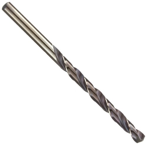 Precision Twist HX10 High Speed Steel Jobber Drill Bit, Black and Gold Oxide Finish, Round Shank, Spiral Flute, 135 Degree Split Point, 9/64" (Pack of 12 )