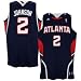adidas Atlanta Hawks #2 Joe Johnson Navy Blue Swingman Basketball Jersey (Small)