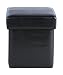 BEST Spencer Leather Storage Ottoman, Black