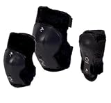 Kinder SCHWARZ 6 tlg. Gr. XS von 25-50Kg Skateboard Inliner Inlineskates Schützer Protektoren SET Arm,-Bein- und Ellenbogenschützer