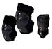 Kinder SCHWARZ 6 tlg. Gr. XS von 25-50Kg Skateboard Inliner Inlineskates Schützer Protektoren SET Arm,-Bein- und Ellenbogenschützer