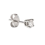 18ct White Gold 0.16ct Single Mens Diamond Stud Earring