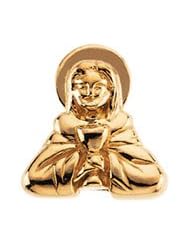 14.00X12.50 MM 14K Yellow Gold Jesus Lapel Pin