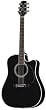 EF341SC Acoustic Electric Guitar Black Gloss Black Gloss