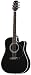 Takamine Pro Series EF341SC Dreadnought Acoustic Electric Guitar, Black with Case
