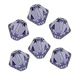 Swarovski Crystal Bicones 5301 4mm Tanzanite Beads (50)