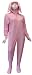 Pink Bunny Hooded Onesie Footie Pajama for women