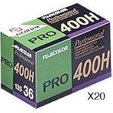 Fujifilm Fujicolor Pro 400H Color Negative Film ISO 400, 35mm Size, 36 Exposure,Pack of 20. U.S.A