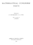 Mathematical Cuneiform Texts (American Oriental)