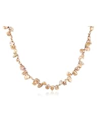 14k Gold Filled Dyed Champagne Freshwater Cultured Pearl Necklace, 16-18"
