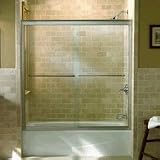 KOHLER K-702202-G54-MX Fluence Frameless Bypass Bath Door, Matte Nickel