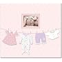 K & Company Baby Girl Clothesline 12 Inch by 12 Inch Postbound Scrapbook