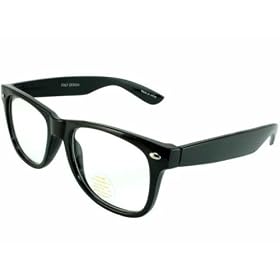 G&G Nerd Glasses Buddy Wayfarer Black Frame Clear Lens