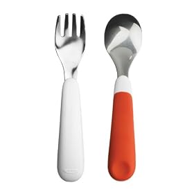 OXO Tot Fork and Spoon Set (Orange)