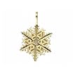 Snowflake Charm 14k Gold 22mm