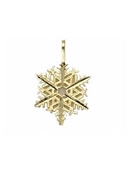 14K Gold SNOWFLAKE WITH CUT OUT CIRCLE