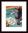 Art Poster Wood Framed Print - Poker Man's Favorite - Artist: David Marrocco- Poster Size: 14 X 11
