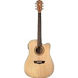 Washburn WD7SCE Harvest Series Solid Sitka Spruce/Mahogany Dreadnought Cutaway Acoustic-Electric Guitar - Natural Gloss