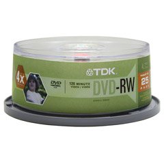 TDK DVD-RW 4x 4.7GB (25-Pack Spindle )