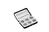 Okuma Traditional Black Aluminum 6 Window Fly Box with Hooks