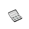 Okuma Traditional Black Aluminum 6 Window Fly Box with Hooks