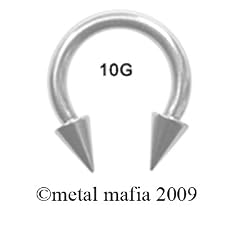 10G EXTERNALLY THREADED STEEL SPIKE HORSESHOE